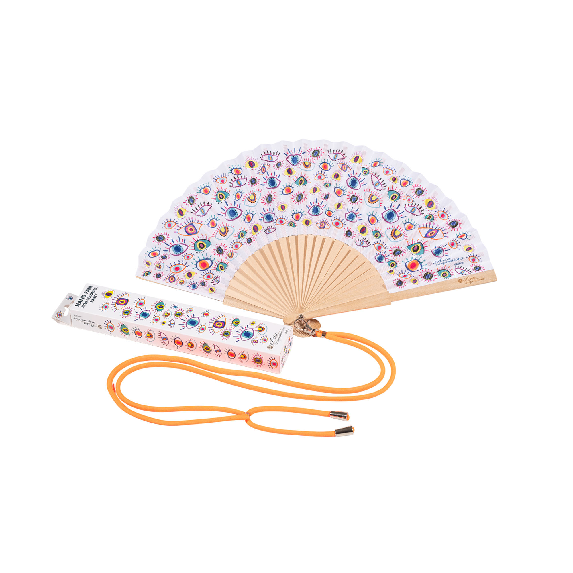 My Greek HandFan Color Eyes